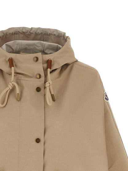 Moncler Brunnera Parka Jacket — Women's Beige Oversize