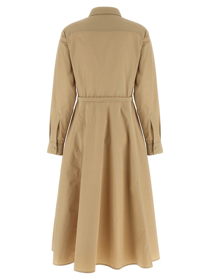 Moncler Chemisier Dress — Beige Midi Dress, From €1,050