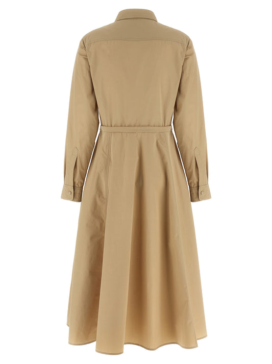 Moncler Chemisier Dress — Beige Midi Dress, From €1,050