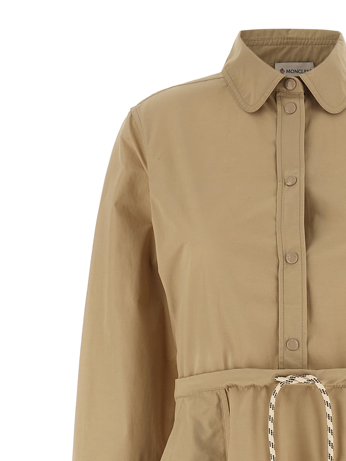 Moncler Chemisier Dress — Beige Midi Dress, From €1,050