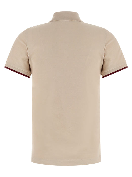 Moncler Logo Patch Polo Shirt — Women's Beige Shirt