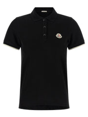 Moncler Logo Patch Polo Shirt — Women’s Black Shirt