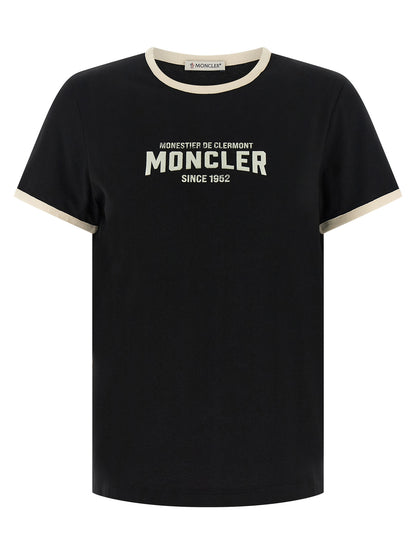 Moncler Flocked Logo T-Shirt — Women's Topwear