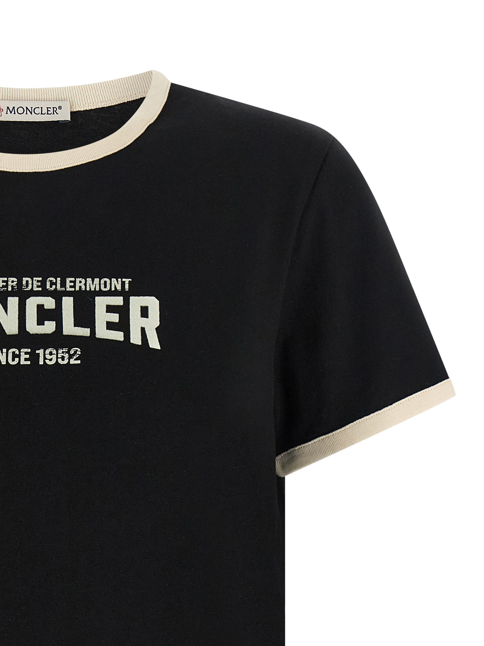 Moncler Flocked Logo T-Shirt — Women's Topwear