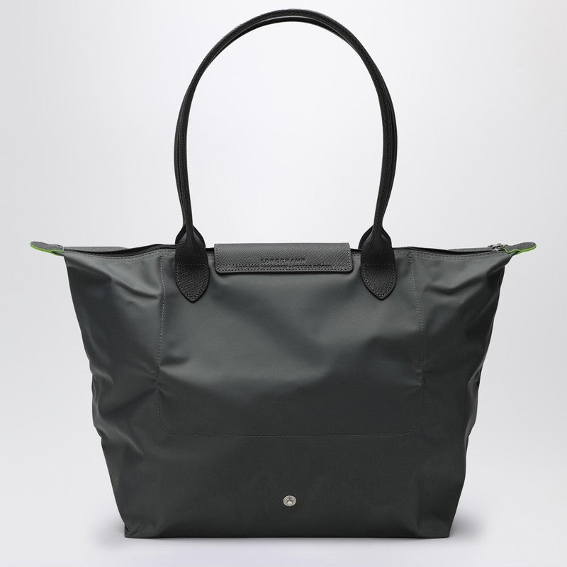 Longchamp Graphite-coloured L Le Pliage Green bag