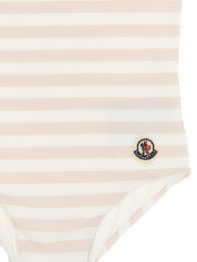 Moncler Enfant Pink Striped One‑Piece Swimsuit