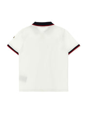 Moncler Enfant Tricolor Polo Shirt — Kids Shirts