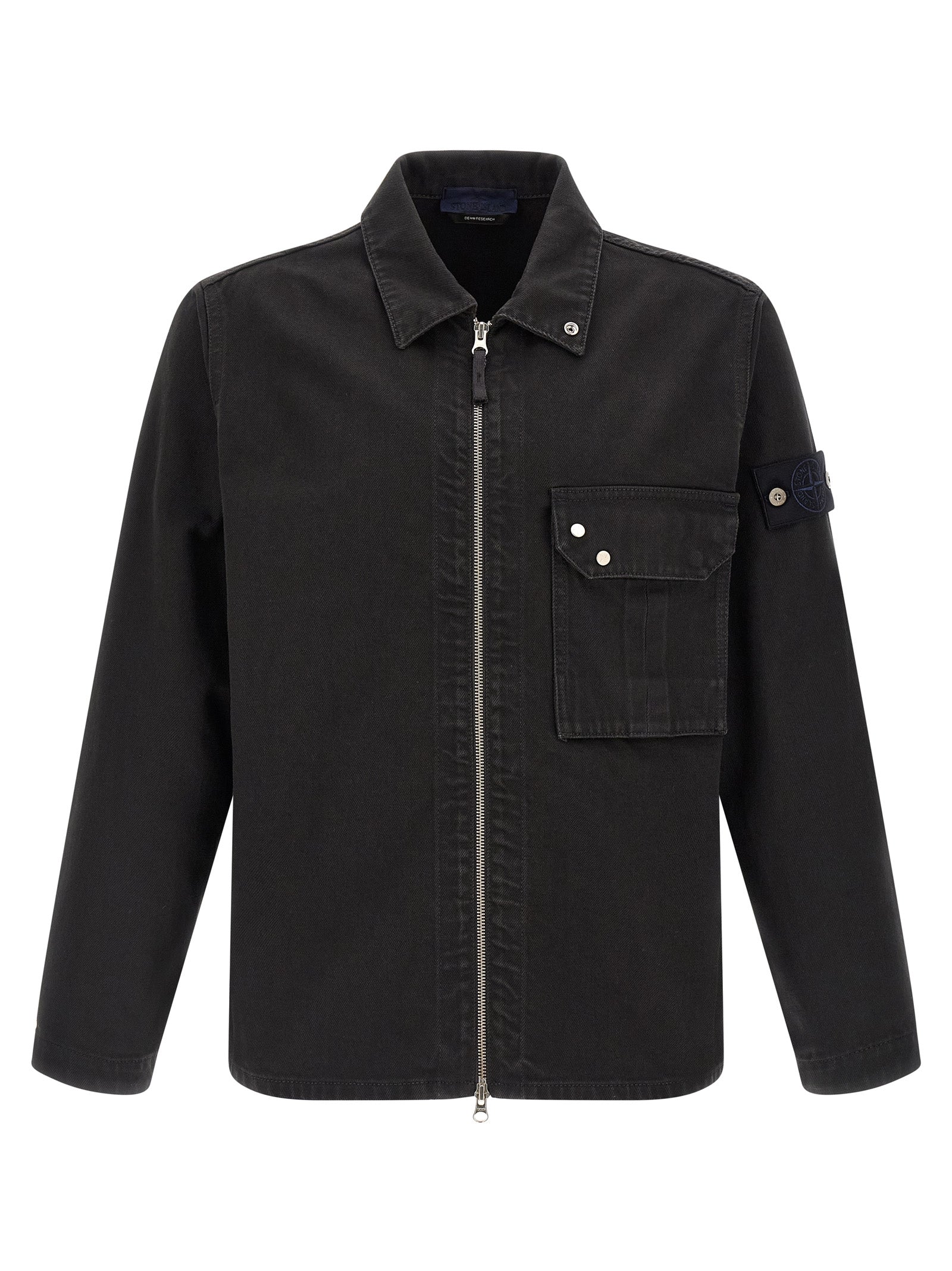 Stone Island Denim Overshirt - Men's Oversized Shirt
