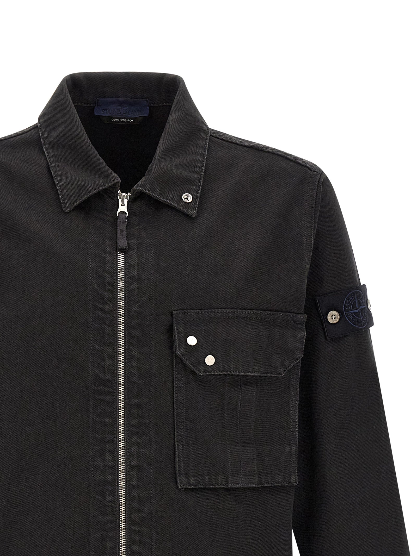 Stone Island Denim Overshirt - Men's Oversized Shirt