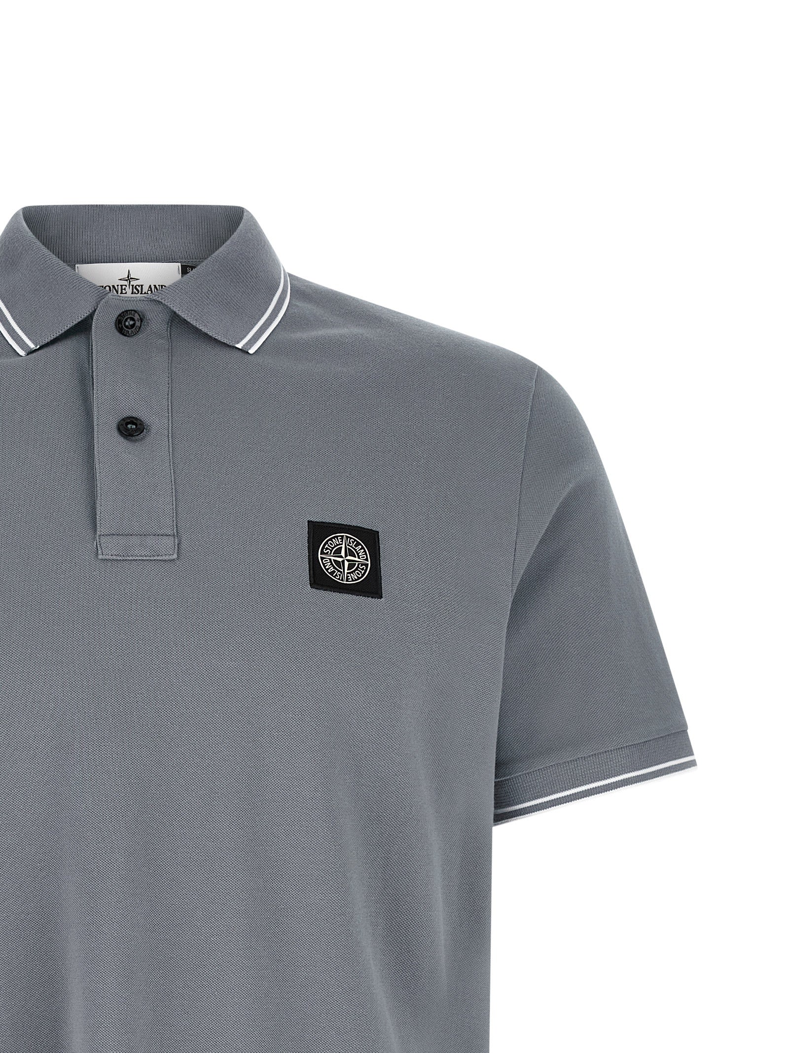 Stone Island Polo Shirt — Light Blue Slim Fit (SS26)