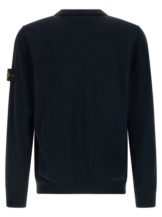 Stone Island Knitwear Sweater — Blue Organic Cotton