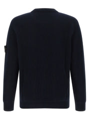 Stone Island Blue Knitwear Sweater — Organic Cotton