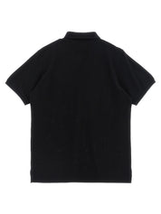 Stone Island Junior Compass Logo Polo Shirt — Black, Organic Cotton