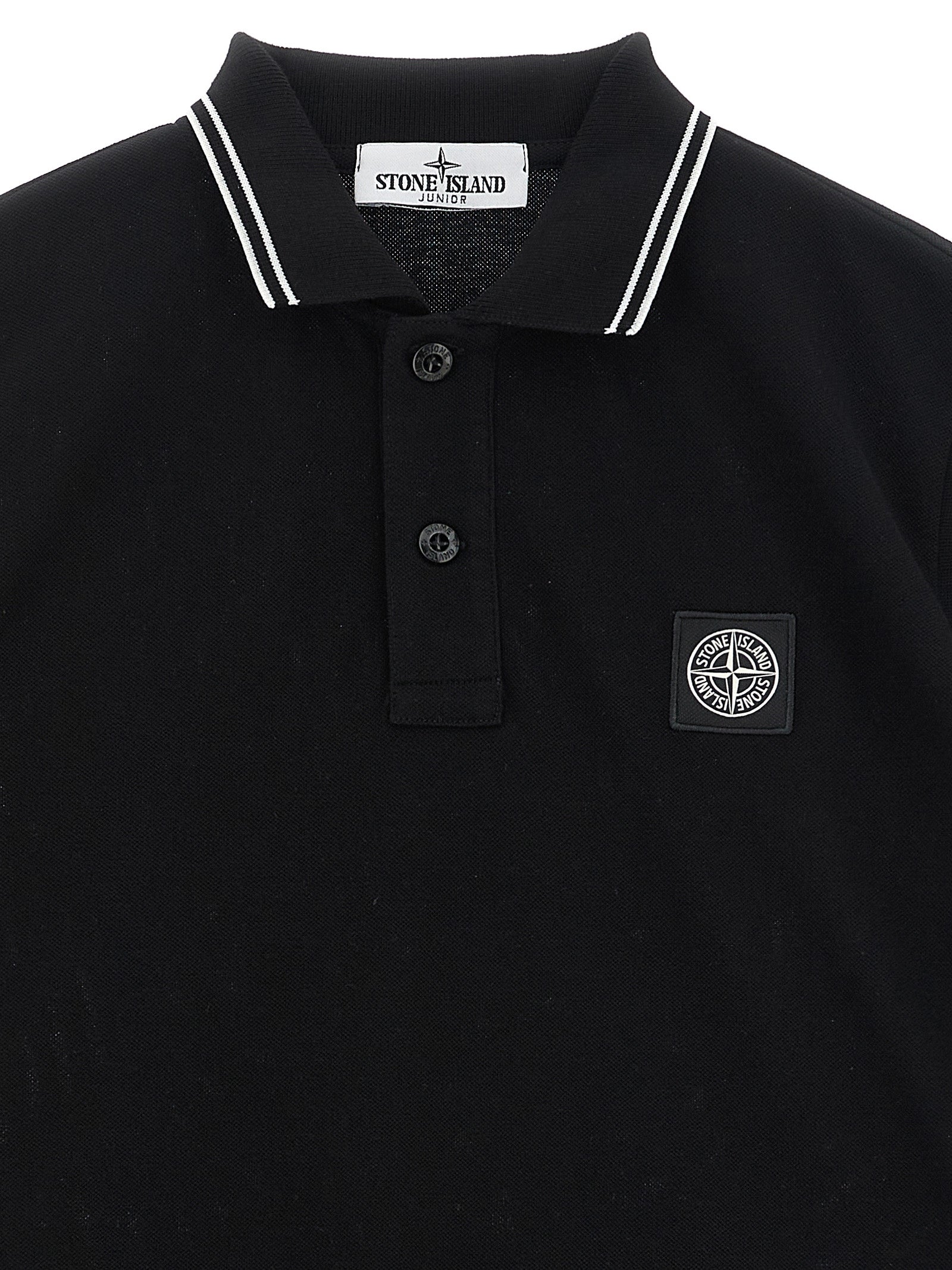 Stone Island Junior Compass Logo Polo Shirt