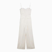 Lauren white wool-blend jumpsuit — Margaux Lönnberg