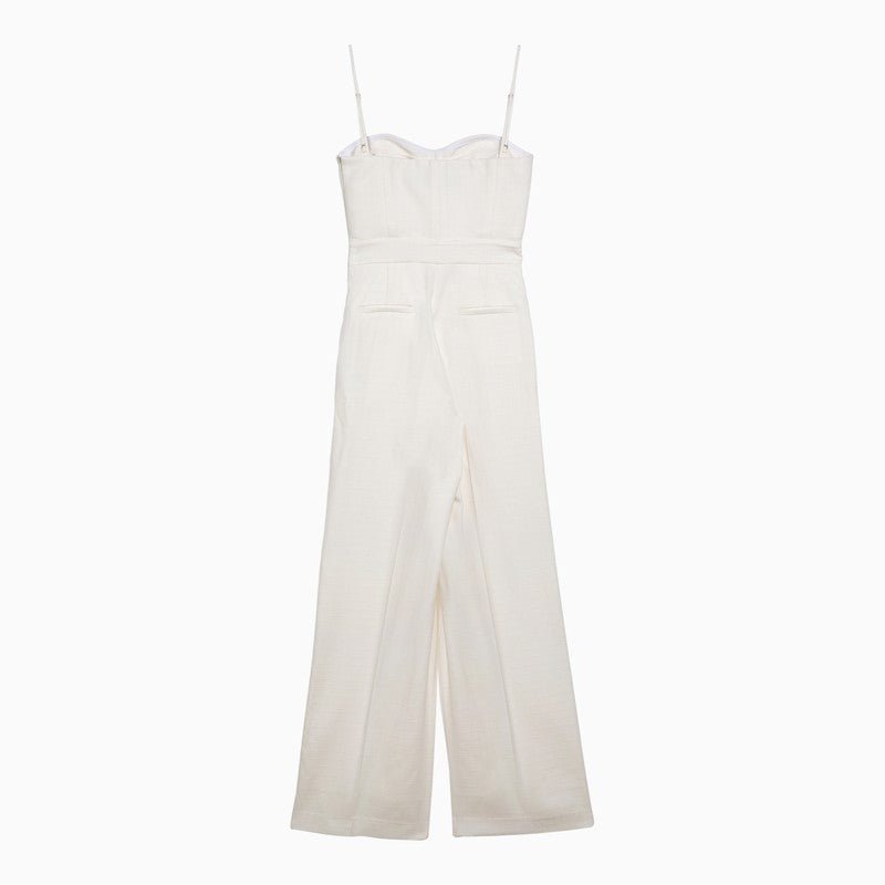 Lauren white wool-blend jumpsuit — Margaux Lönnberg