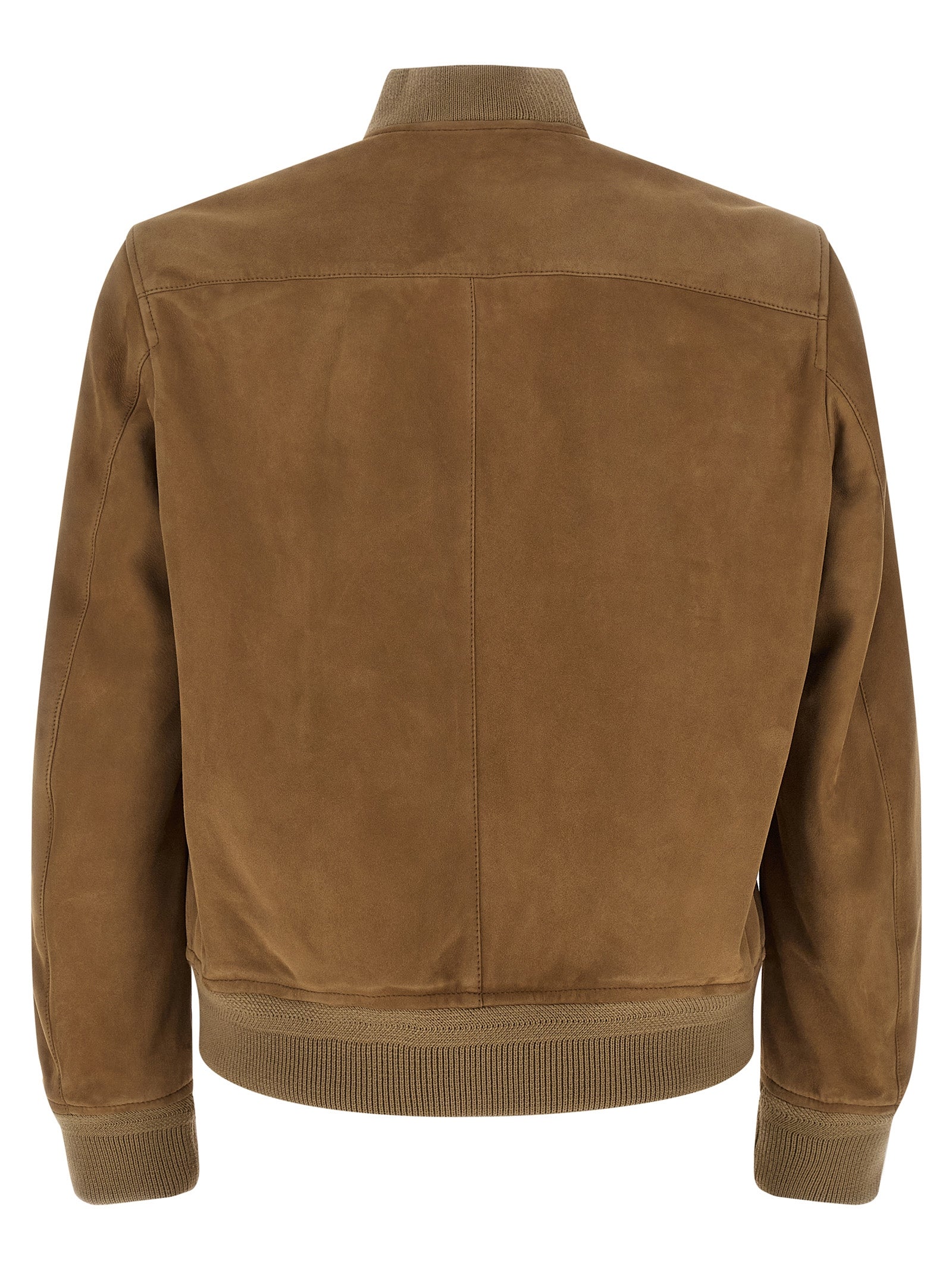 Tom Ford Suede Bomber Jacket for Men — Beige Jacket