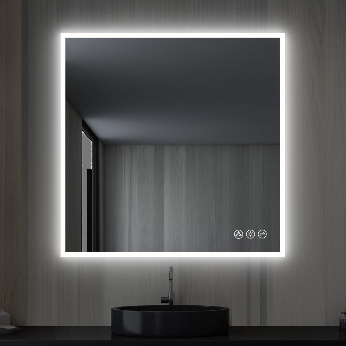 Blossom Beta 36″x36″ LED Mirror with Frosted Sides - LED M2 3636