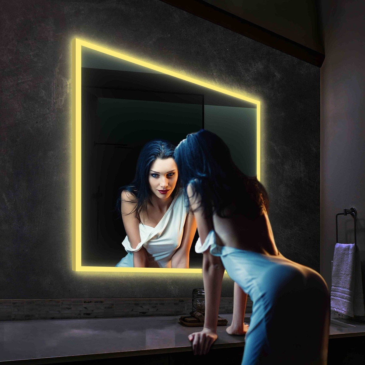 Blossom Beta 36″x36″ LED Mirror with Frosted Sides - LED M2 3636