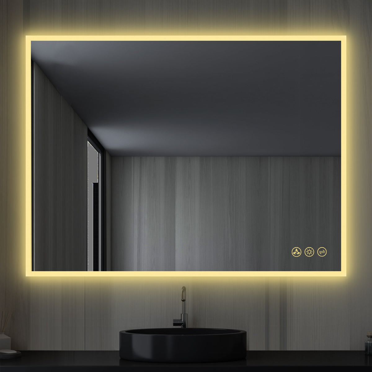 Blossom Beta 48″x36″ LED Mirror with Frosted Sides
