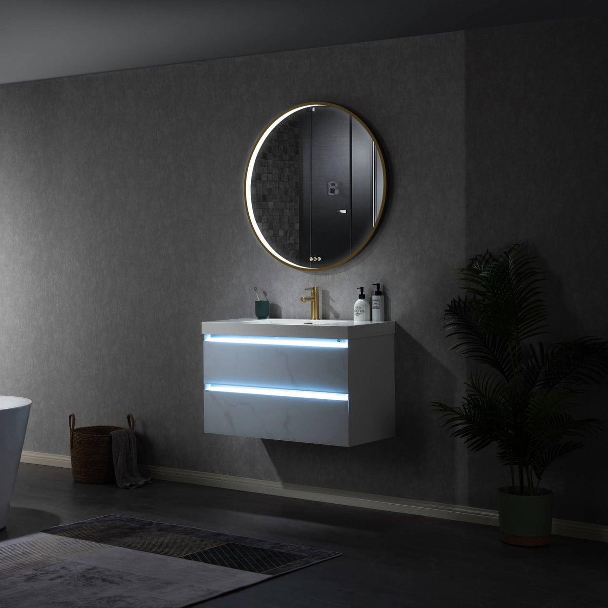 Blossom Oskar 32 Inch Round LED Mirror - LED M7 R32 MB