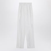 Sportmax Wide white cotton trousers