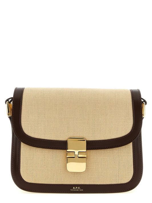 A.p.c. Grace Small Crossbody Bag — Beige Cotton Canvas