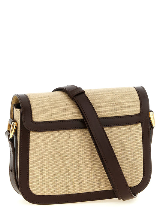 A.p.c. Grace Small Crossbody Bag — Beige Cotton Canvas