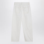 Frame White stiff denim jeans high waist