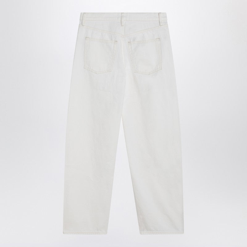 Frame White stiff denim jeans high waist