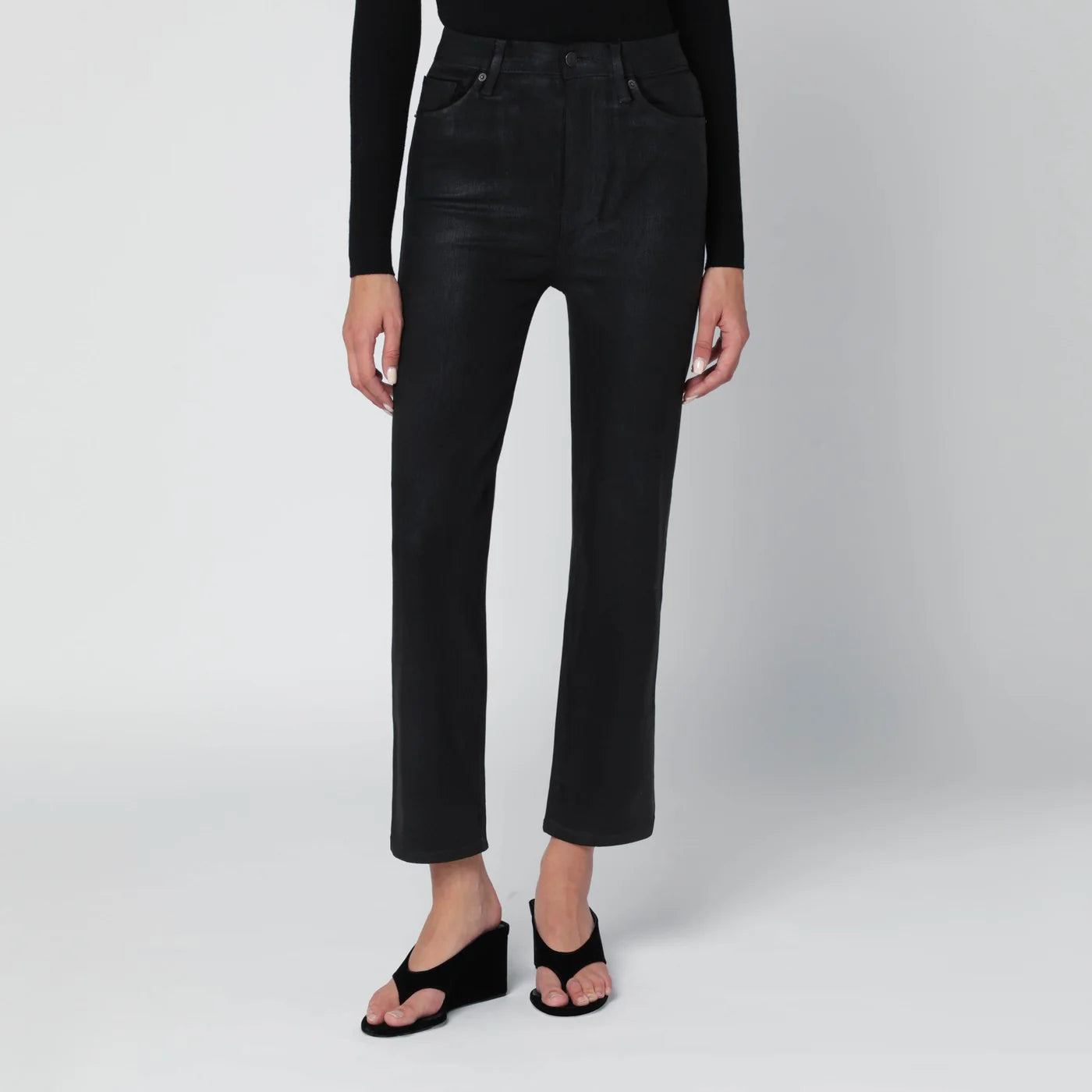 Frame Black Le Sleek Straight Trousers for Women
