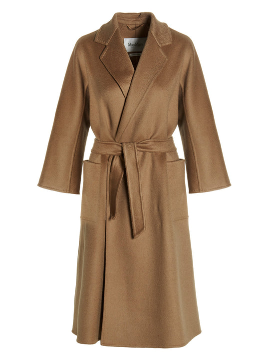 Max Mara Ludmilla Icon Coat — Beige Cashmere Wrap Coat