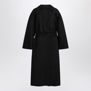 Max Mara wrap coat in black cashmere