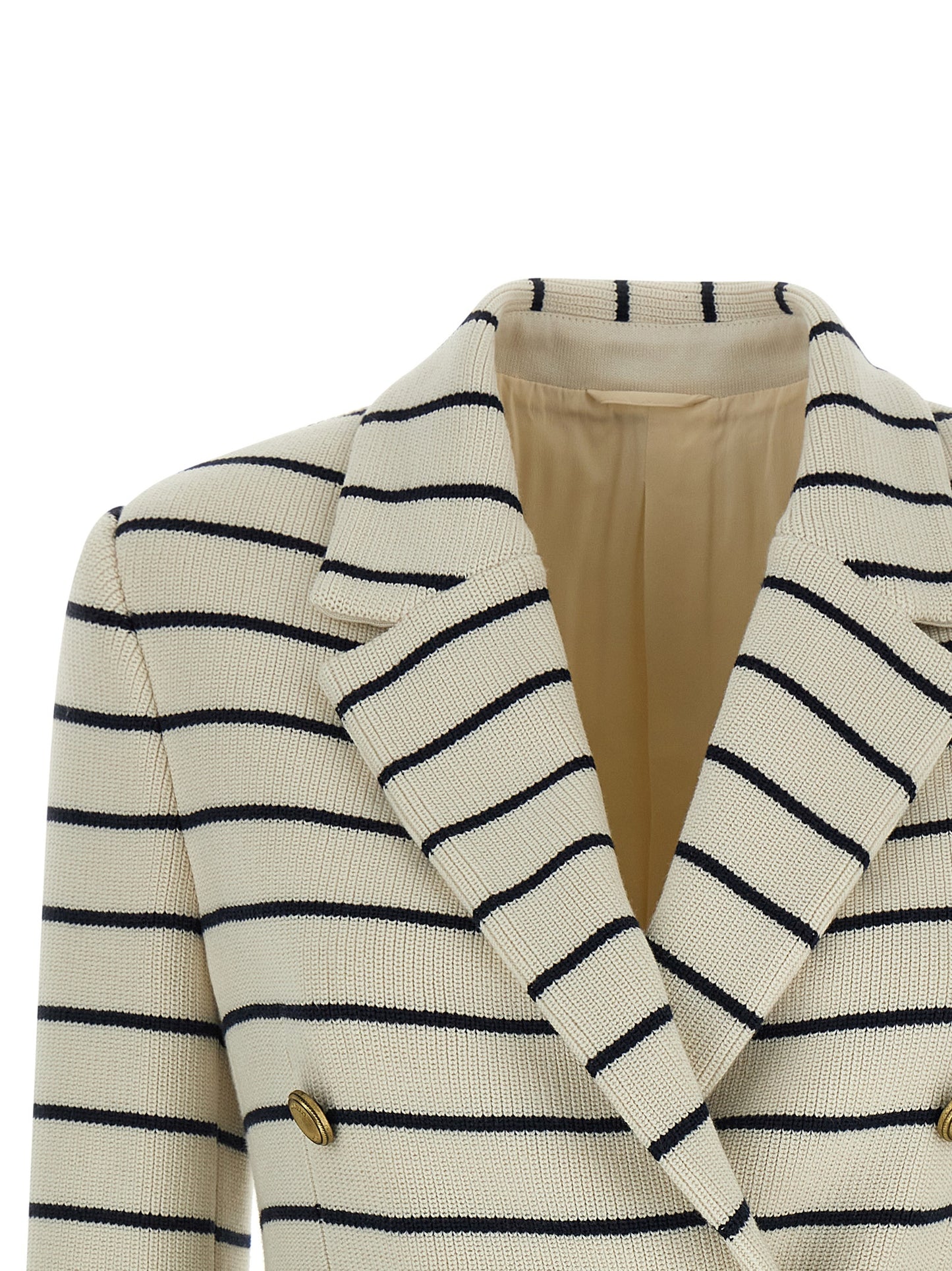 Brunello Cucinelli Striped Sweater Blazer — Jackets