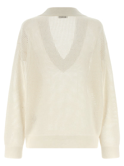 Brunello Cucinelli Mesh Cashmere Knitwear Sweater