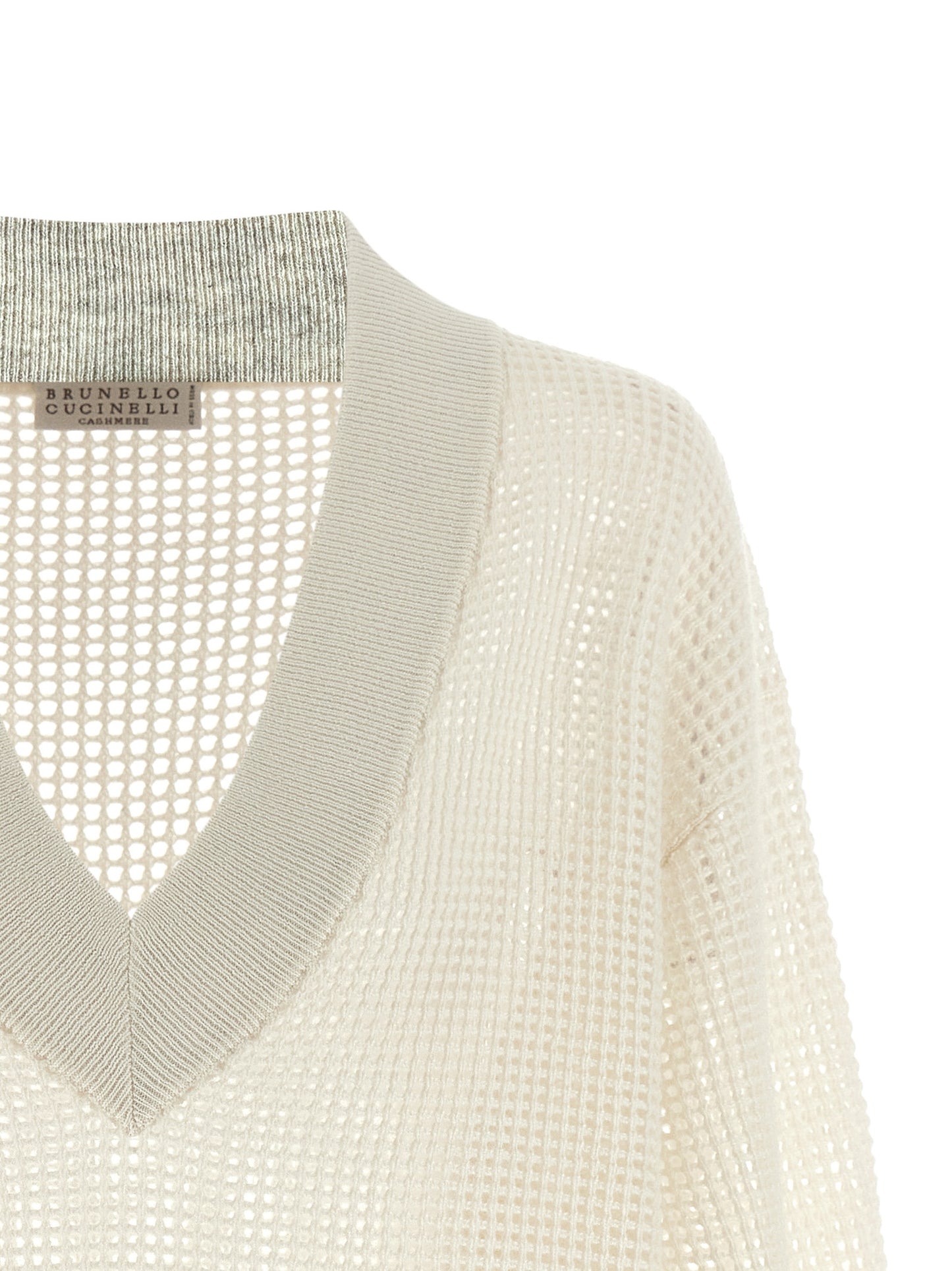 Brunello Cucinelli Mesh Cashmere Knitwear Sweater