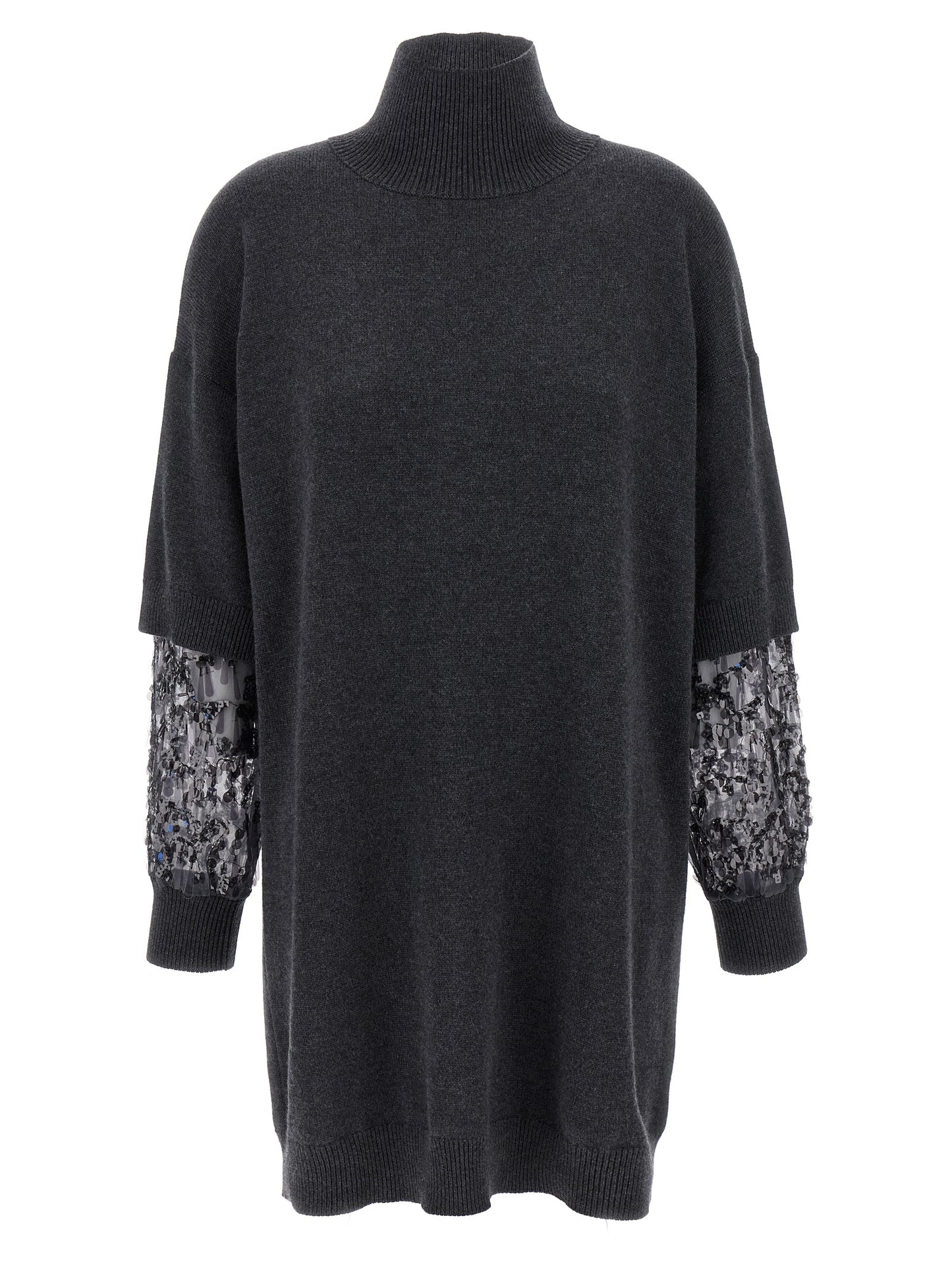 Brunello Cucinelli Sequin Sleeve Dress