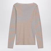 Brunello Cucinelli Sparkling striped cashmere and silk sweater