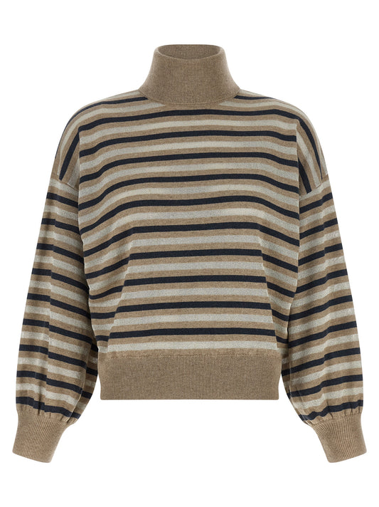 Brunello Cucinelli Sparkling Stripes Sweater