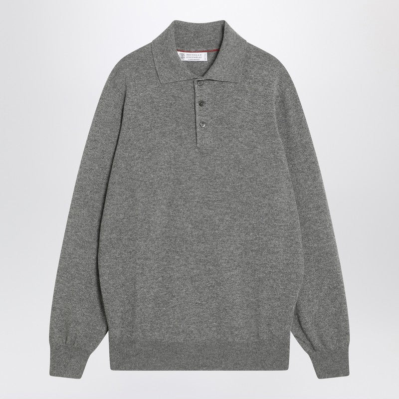 Brunello Cucinelli Gray polo in cashmere