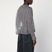 Our Legacy Semi-transparent grey silk blend sweater