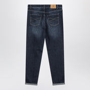 Brunello Cucinelli Dark Blue Jeans — Washed Effect