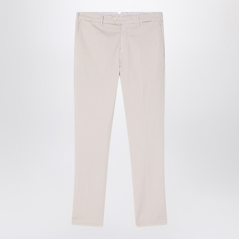 Brunello Cucinelli Pantalon régulier en coton grège