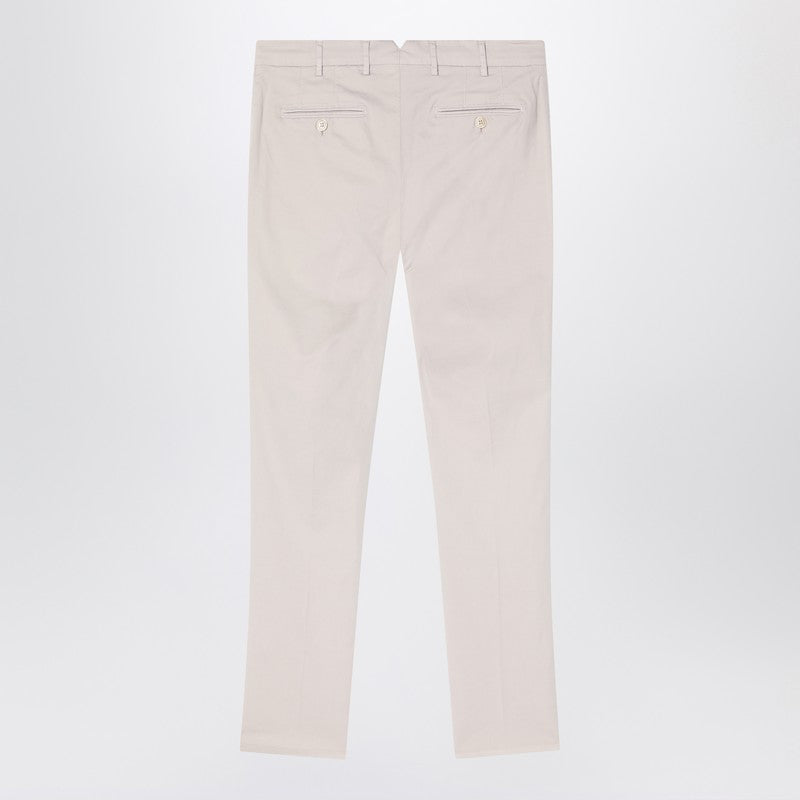 Brunello Cucinelli Pantalon régulier en coton grège