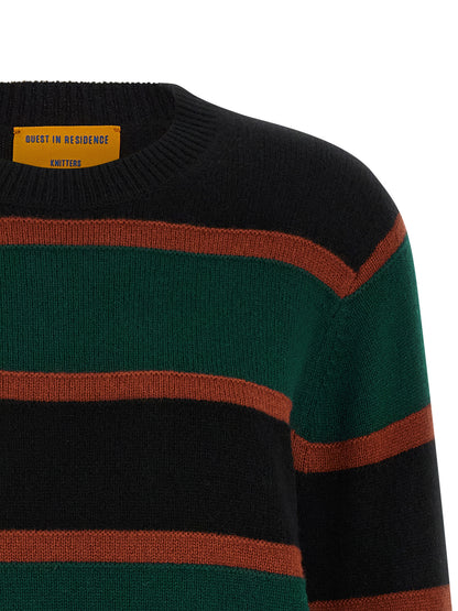 Guest In Residence Stripe Crew Sweater — Knitwear