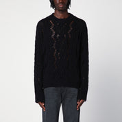 Our Legacy Cable Sonar black wool jumper — refined knitwear