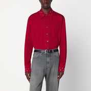 Our Legacy Red cotton shirt with pointed collar