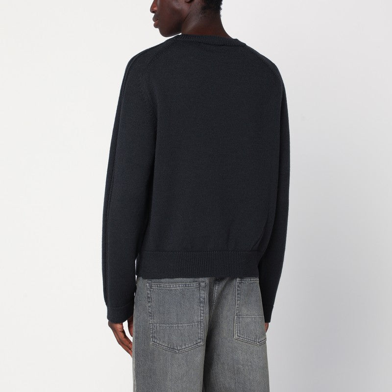 Our Legacy Black wool crew neck jumper