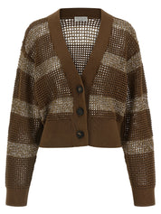 Brunello Cucinelli Knitwear – Dazzling Stripes Cardigan