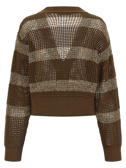Brunello Cucinelli Knitwear – Dazzling Stripes Cardigan